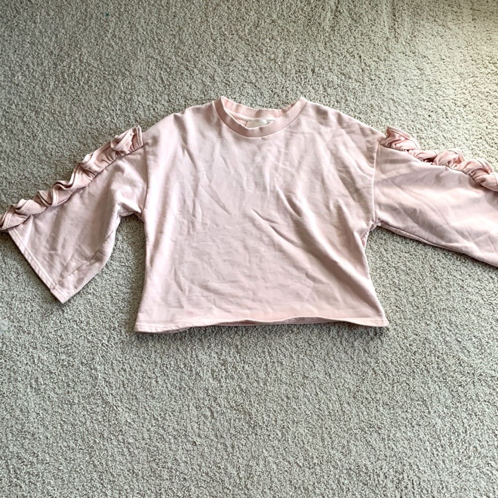 J.O.A. LosAngeles L dusty pink cropped sweatshirt